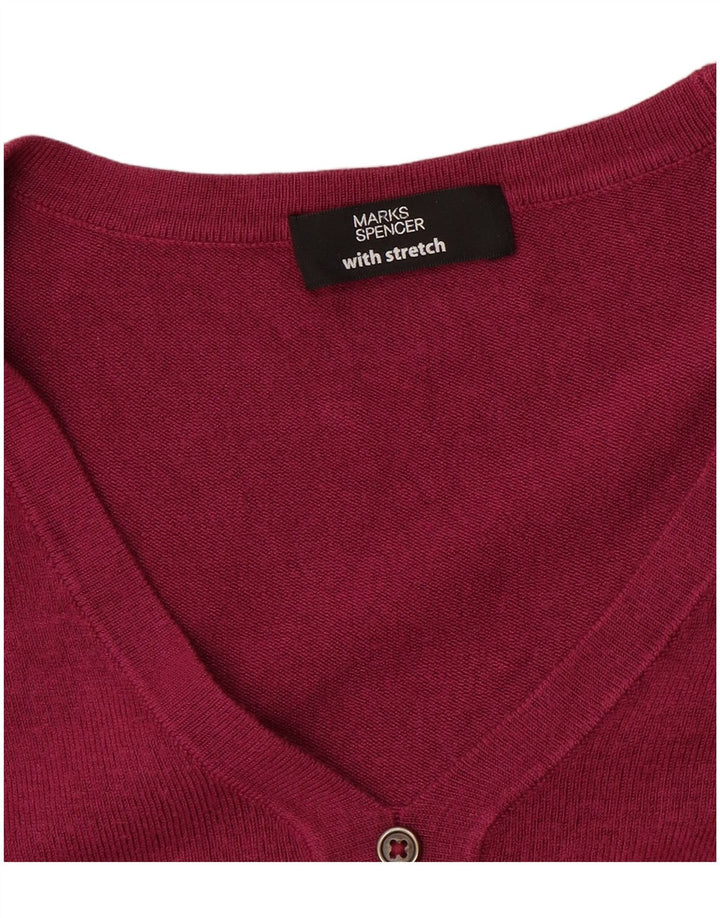 Marks & Spencer Γυναικείο πουλόβερ με λαιμόκοψη UK 14 Medium Pink