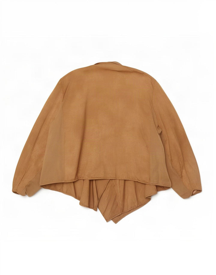 Marks & Spencer Asymmetric Cardigan Top UK 24 4XL Beige Polyester
