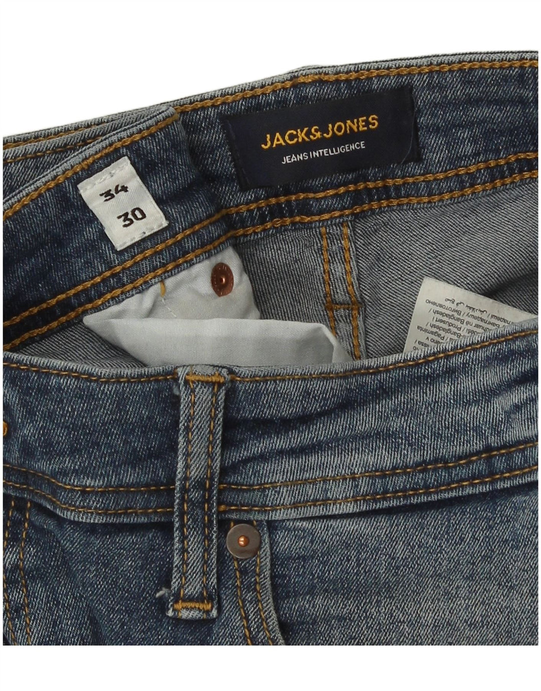 Jack & Jones Ανδρικό Τζιν GLENN Slim W34 L30 Μπλε βαμβακερό