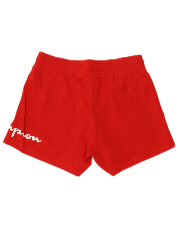 Champion Γυναικείο γραφικό αθλητικό σορτς UK 6 XS κόκκινο βαμβακερό