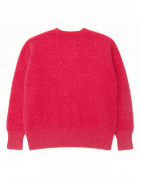 Marks & Spencer Γυναικείο πουλόβερ με λαιμόκοψη με V-λαιμόκοψη UK 14 Medium Pink Polyamide