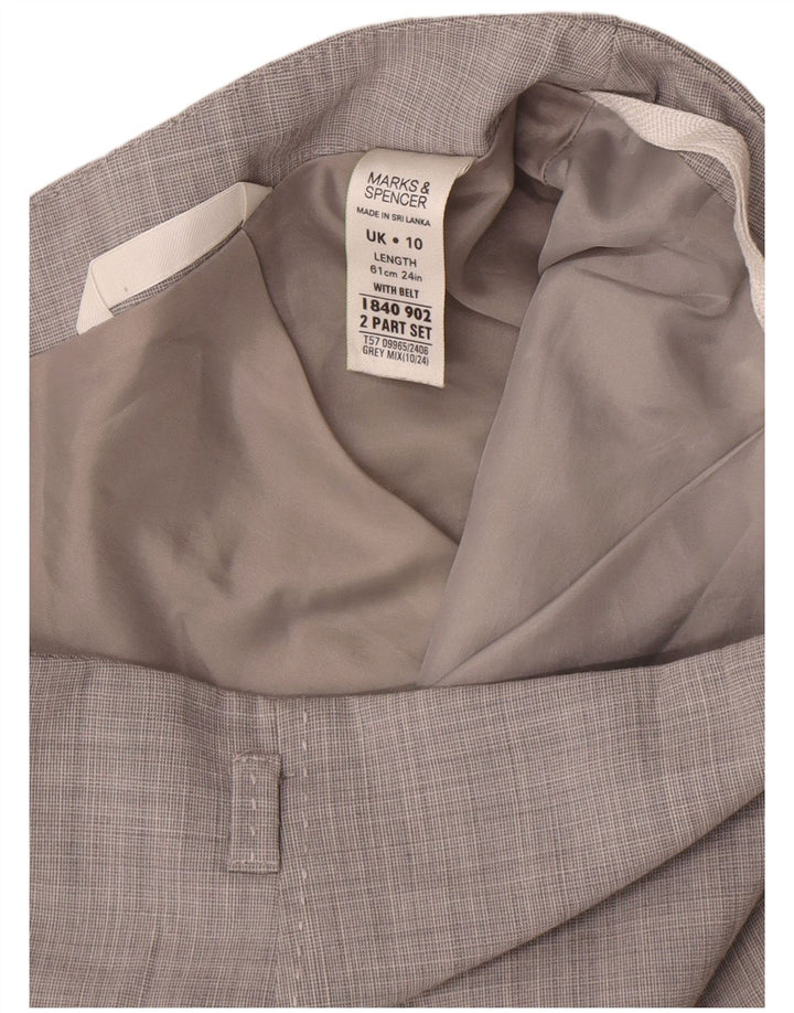 Marks & Spencer Γυναικεία Pencil Φούστα UK 10 Small W30 Grey Polyester
