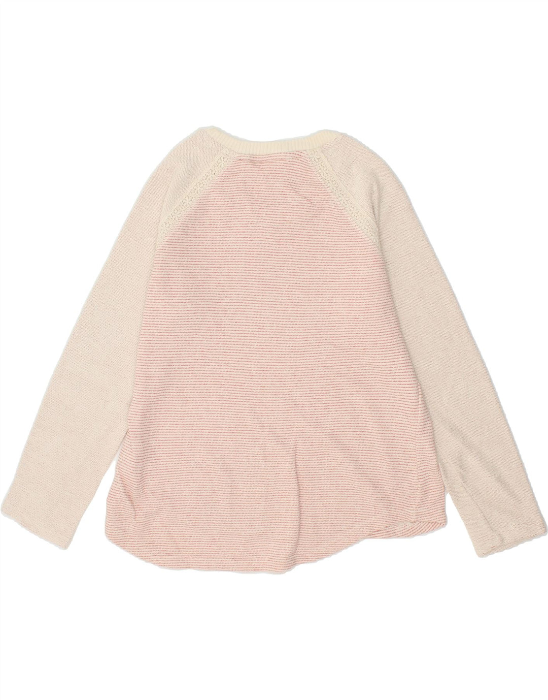 WEIRD FISH Womens Oversized Sweatshirt Jumper UK 10 Small Pink Colourblock Vintage Weird Fish and Second-Hand Weird Fish from Messina Hembry 