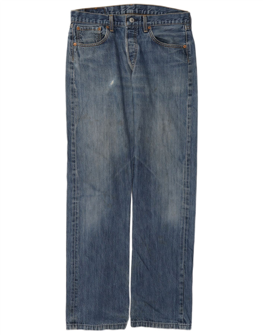 Levi's Mens 501 Straight Jeans W33 L36 Blue Cotton