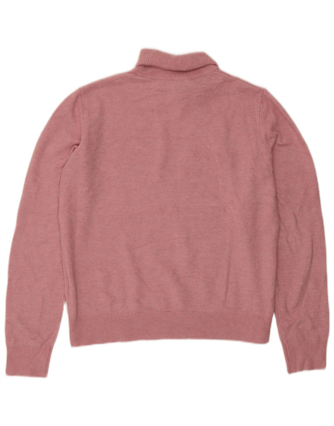 Marks & Spencer Γυναικείο πουλόβερ με ρολό λαιμόκοψη UK 10 Small Pink Polyester