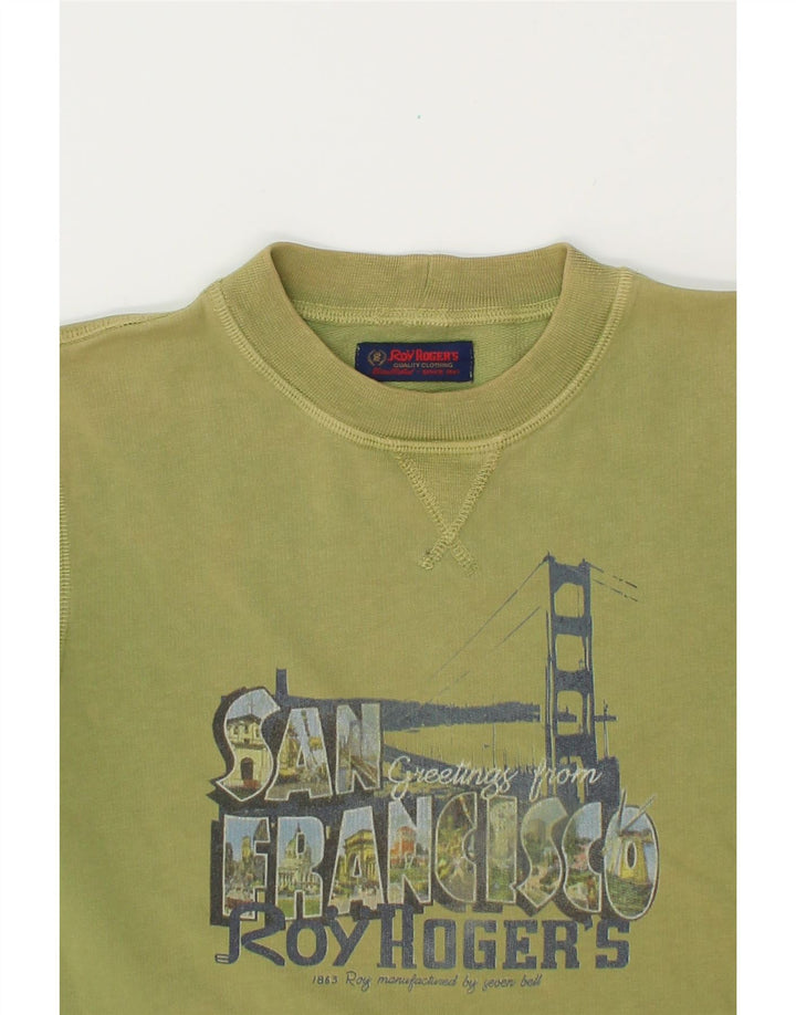 ROY ROGERS Boys Graphic Sweatshirt Jumper 10-11 Years Green Vintage Roy Rogers and Second-Hand Roy Rogers from Messina Hembry 