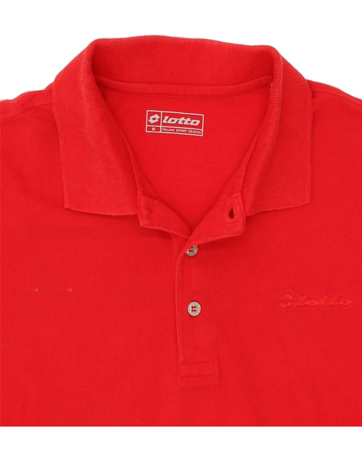 LOTTO Mens Polo Shirt Medium Red Cotton Vintage Lotto and Second-Hand Lotto from Messina Hembry 