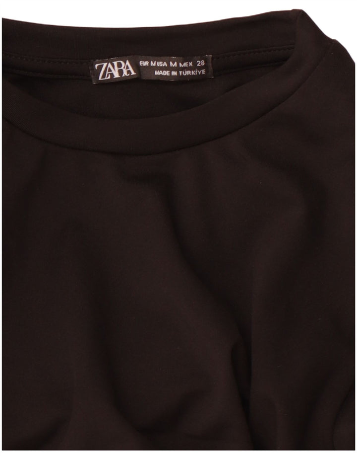 Γυναικείο μακρυμάνικο μάξι φόρεμα ZARA UK 12 μεσαίο μαύρο