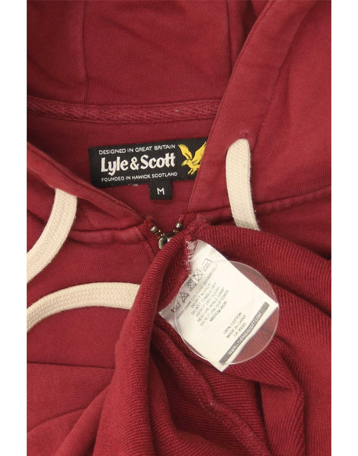 Ανδρικό πουλόβερ με κουκούλα με φερμουάρ Lyle & Scott Βαμβακερό μεσαίο κόκκινο