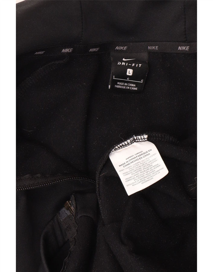 Ανδρικό πουλόβερ NIKE με φερμουάρ Dri Fit, μεσαίο μαύρο πολυεστέρα