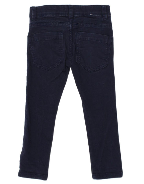 BENETTON Boys Slim Jeans 3-4 Years 2XS W20 L15 Navy Blue Cotton