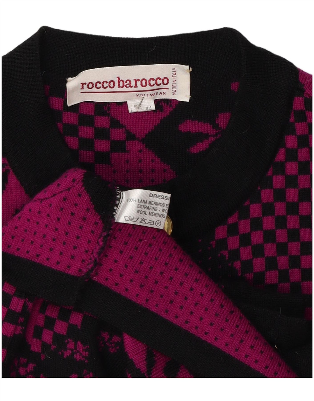 Roccobarocco Γυναικείο πουλόβερ Longline Cardigan IT 44 Medium Black Floral