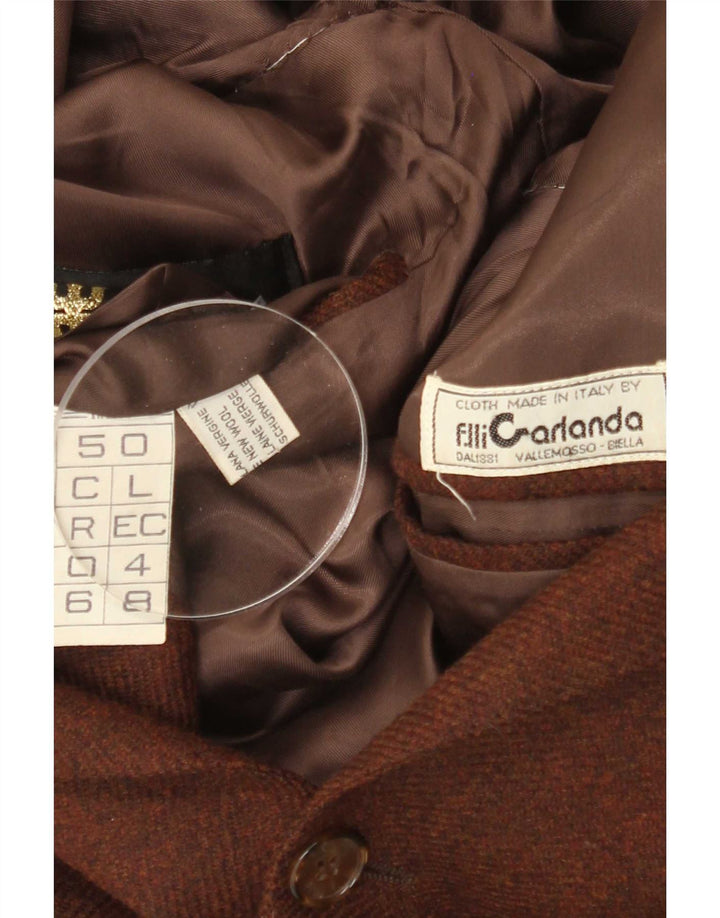 F.LLI Carlanda Ανδρικό σακάκι με 2 κουμπιά σακάκι IT 50 Large Burgundy Wool