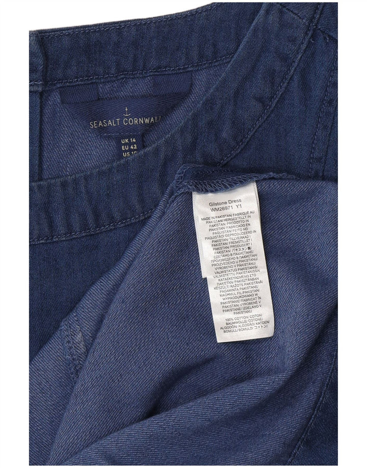 Seasalt Cornwall Γυναικείο φόρεμα Shift UK 14 Large Navy Blue από βαμβάκι