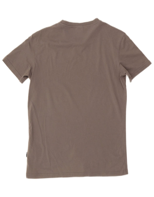 Hugo Boss Mens Slim Fit Graphic T-Shirt Top Small Grey Cotton