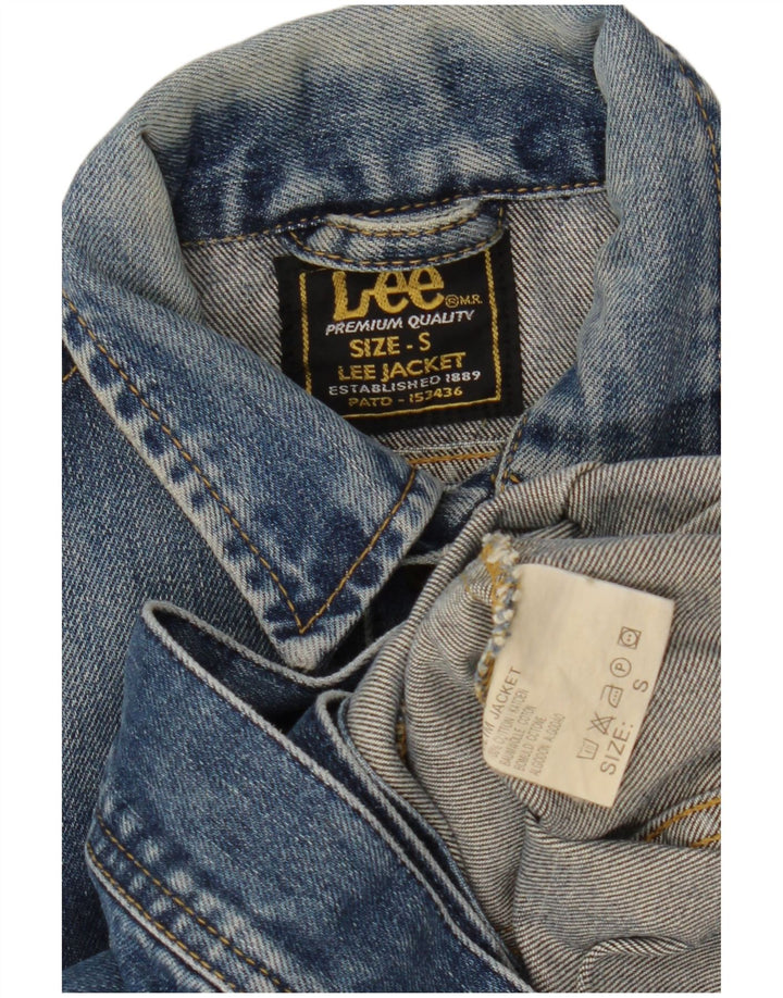 Lee Womens Crop Τζιν Μπουφάν UK 10 Small Blue Cotton