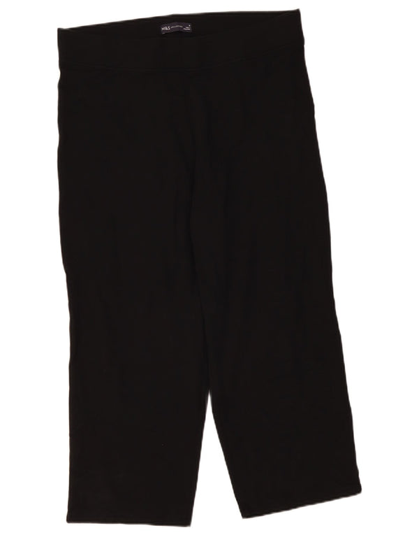 Marks & Spencer Γυναικείο ίσιο παντελόνι Capri UK 16 Large W34 L22 Μαύρο
