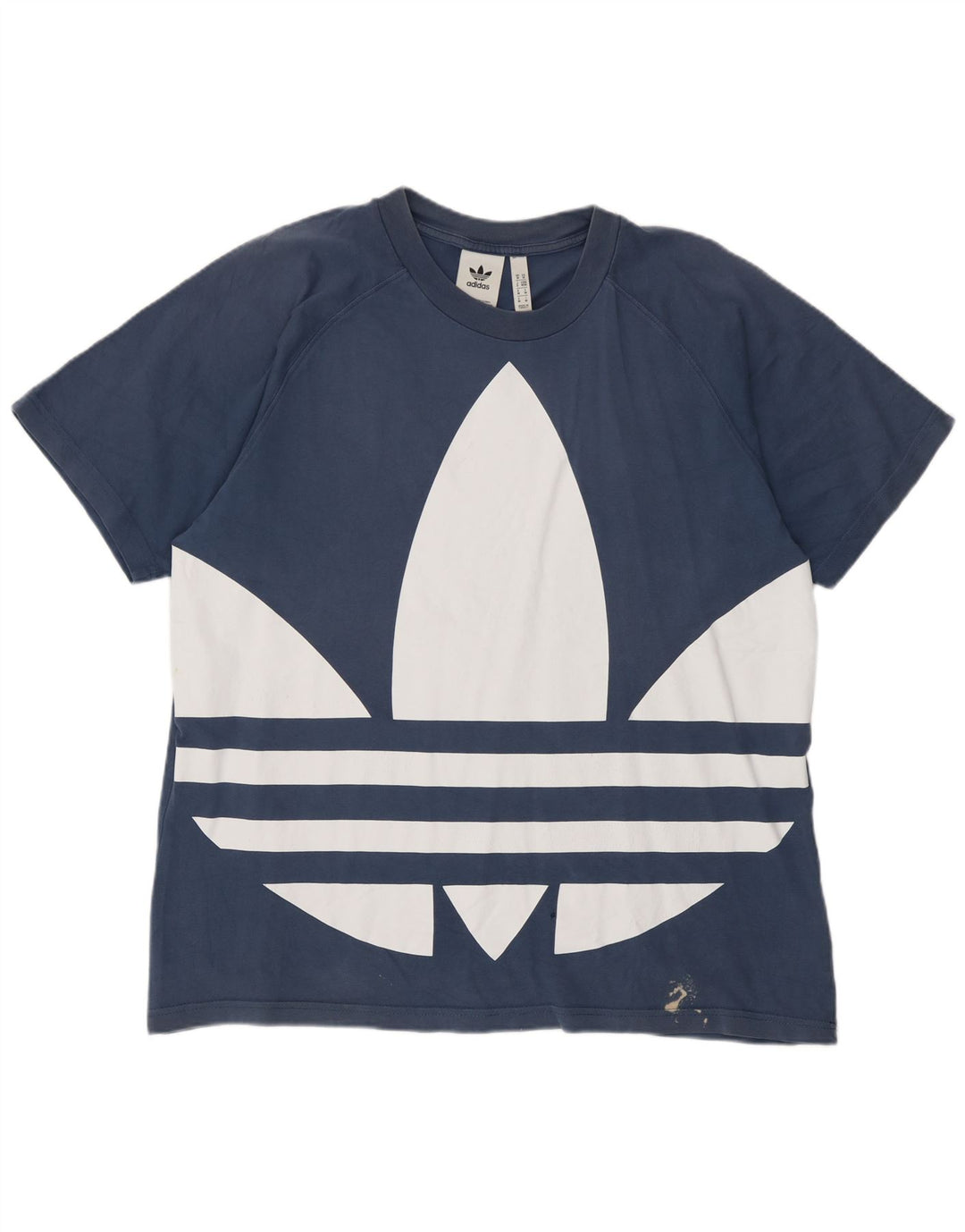 Ανδρικό γραφικό T-Shirt Adidas Top από μεσαίο μπλε βαμβακερό