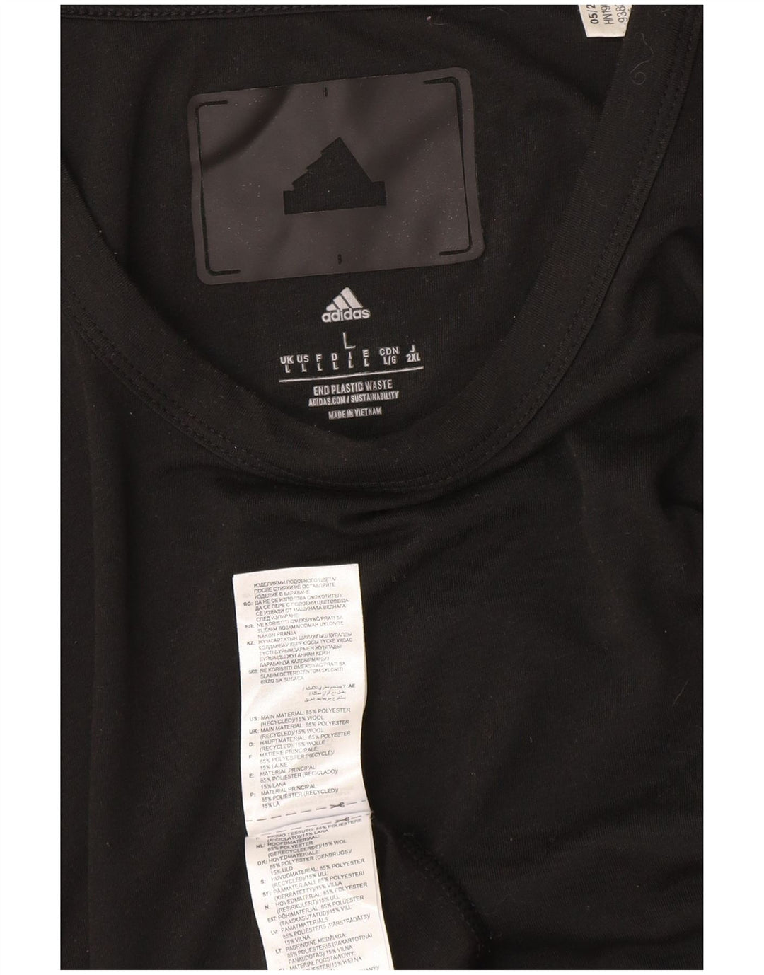 Ανδρικό T-Shirt ADIDAS Top Large Μαύρο Πολυεστέρας