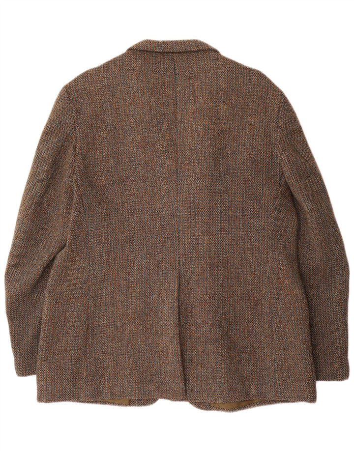 Harris Tweed Ανδρικό σακάκι σακάκι 3 κουμπιών UK 40 Large Brown