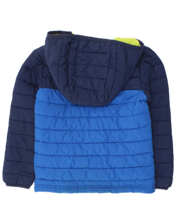 Μπουφάν Columbia Boys με κουκούλα με επένδυση 6-7 ετών XS Navy Blue Colorblock