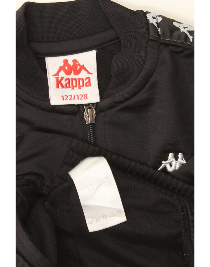 Kappa Boys Graphic αθλητική φόρμα Top Jacket 7-8 Years Black Polyester