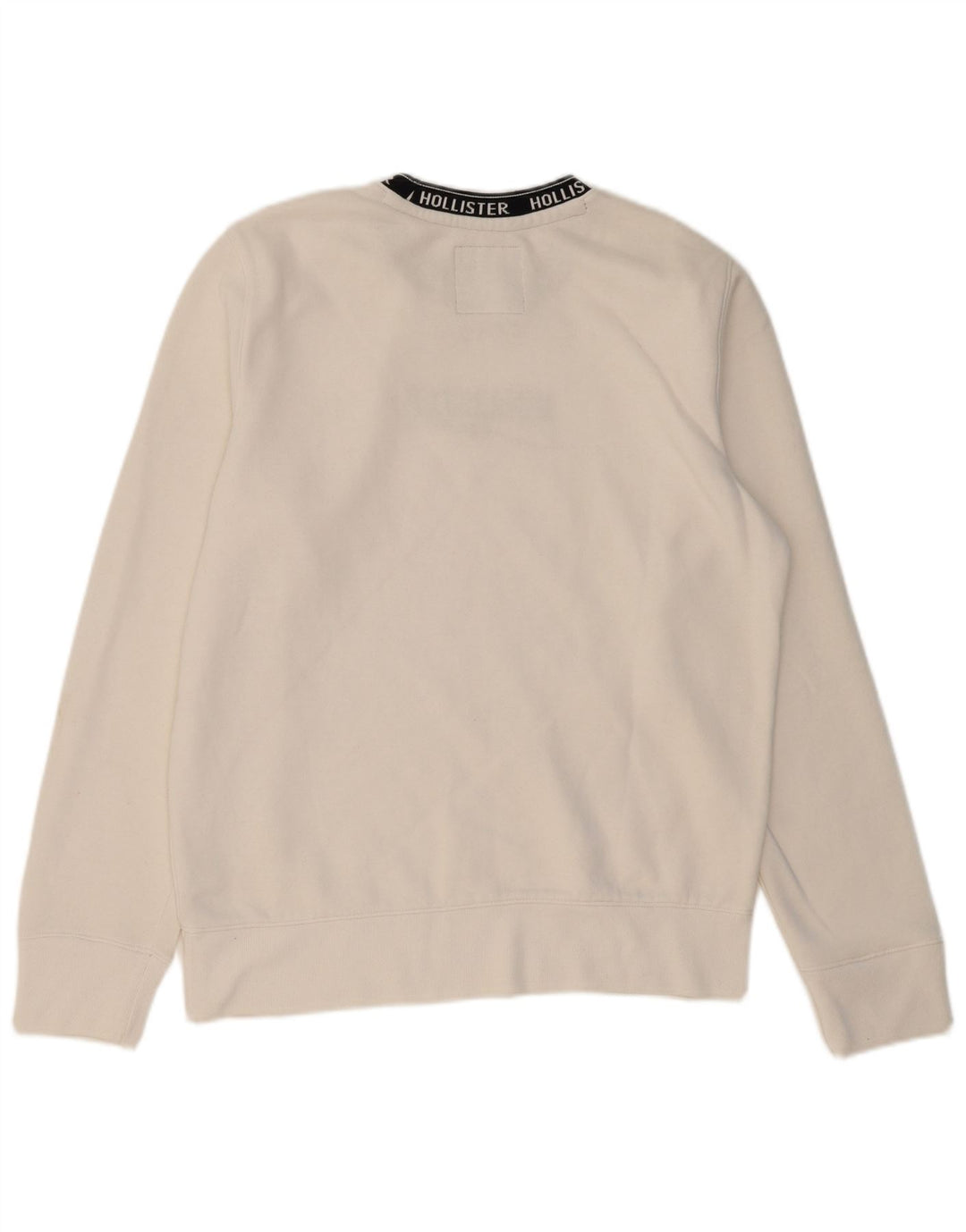 Ανδρικό γραφικό φούτερ HOLLISTER, μεσαίο λευκό βαμβακερό