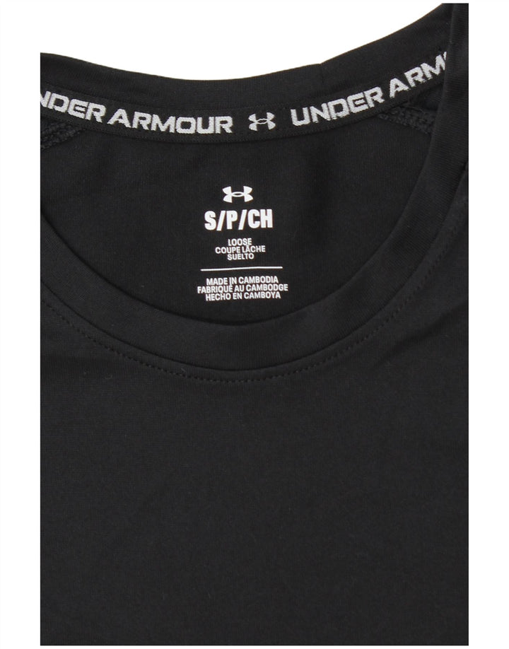 Under Armour Ανδρικό T-Shirt Top Small Black Colourblock Πολυεστέρας