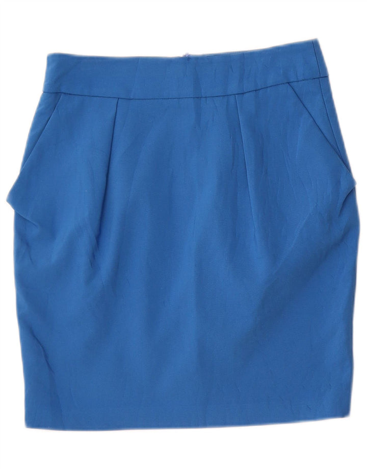 Zara Γυναικεία Μίνι Φούστα Small W26 Blue Polyester