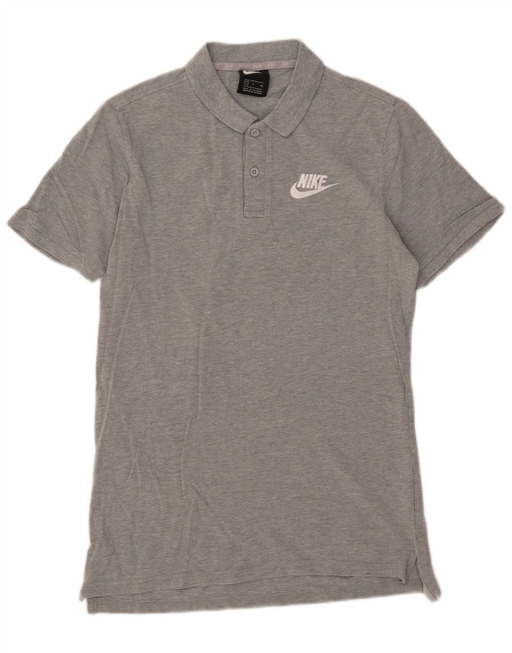 Ανδρικό μπλουζάκι πόλο Nike μικρό γκρι βαμβακερό
