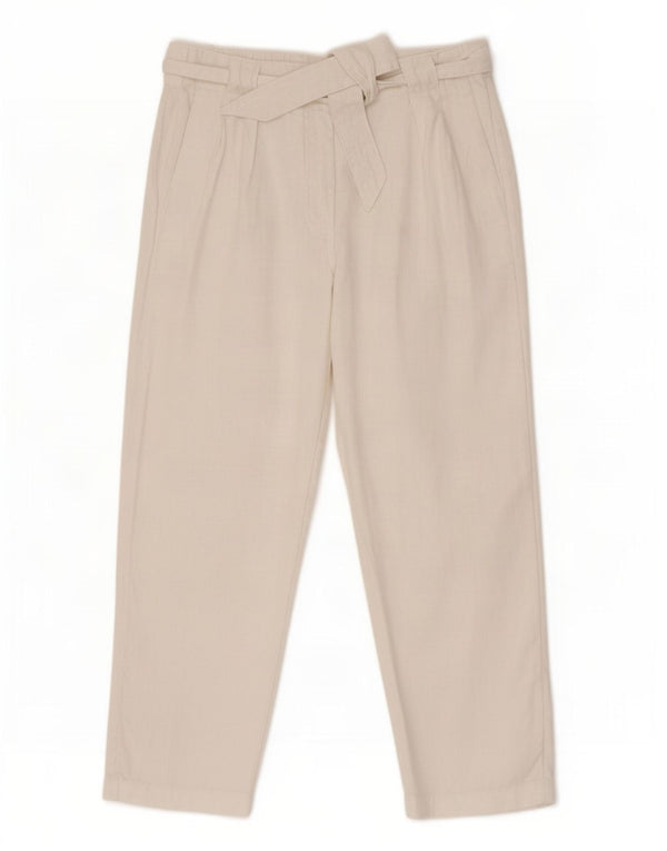 Marks & Spencer Γυναικείο κομμένο παντελόνι UK 12 Medium W30 L24 White