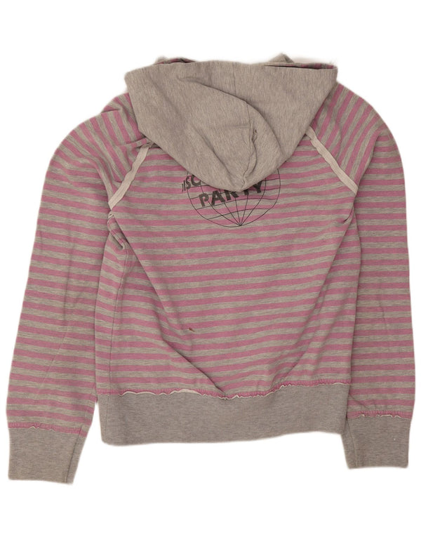 A-Style Γυναικεία Rolling Stones Hoodie Jumper UK 14 Large Pink ριγέ