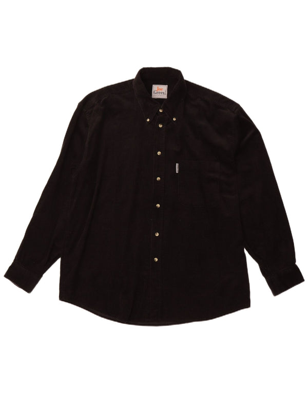 Ανδρικό κοτλέ πουκάμισο VINTAGE 2XL Μαύρο βαμβακερό