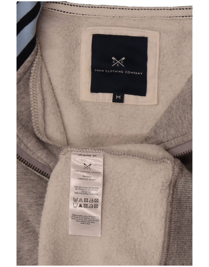 Ανδρικό φούτερ με φερμουάρ Crew Clothing, μεσαίο βαμβακερό γκρι