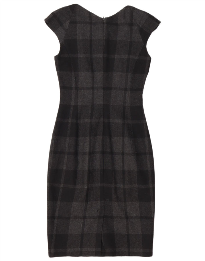 Karen Millen Γυναικείο φόρεμα με θήκη UK 8 Small Black Check Polyester