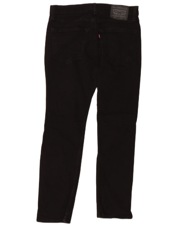 Levi's Mens 502 Tapered Jeans W32 L32 Μαύρο βαμβακερό