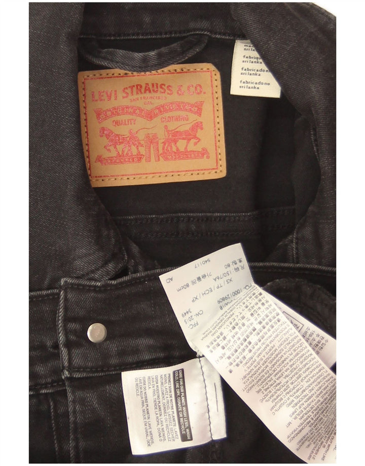 Levi's Γυναικείο Τζιν Μπουφάν UK 6 XS Μαύρο Βαμβακερό