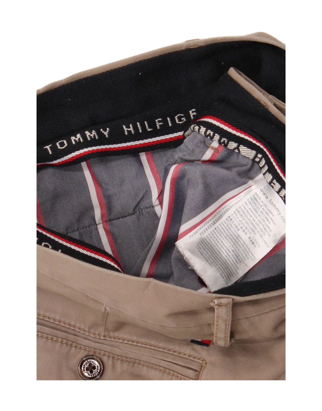 TOMMY HILFIGER Ανδρικό λεπτό παντελόνι Chino W34 L33 Μπεζ βαμβακερό