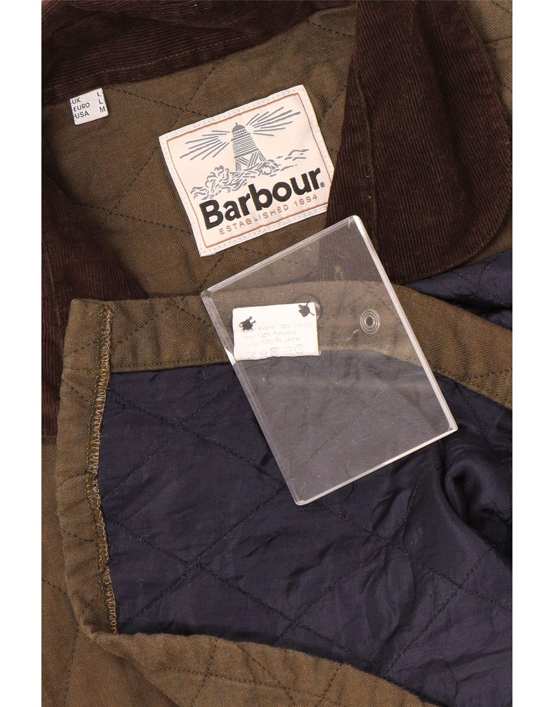 Μπουφάν Barbour Ανδρικό Καπιτονέ UK 40 Μεγάλο Χακί Βαμβακερό