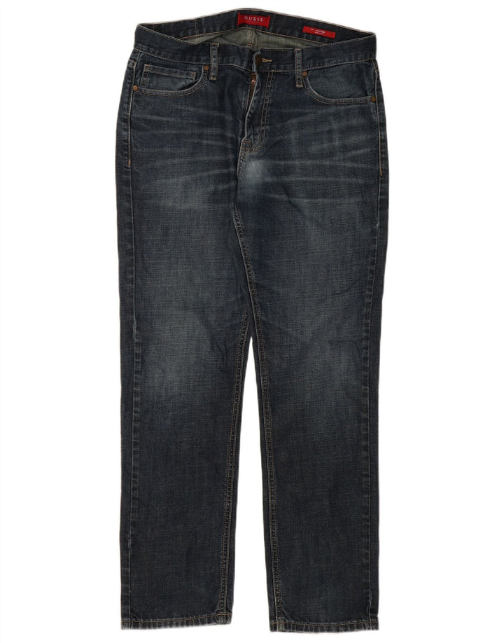 Ανδρικό τζιν ίσιο Guess W31 L30 Μπλε βαμβακερό
