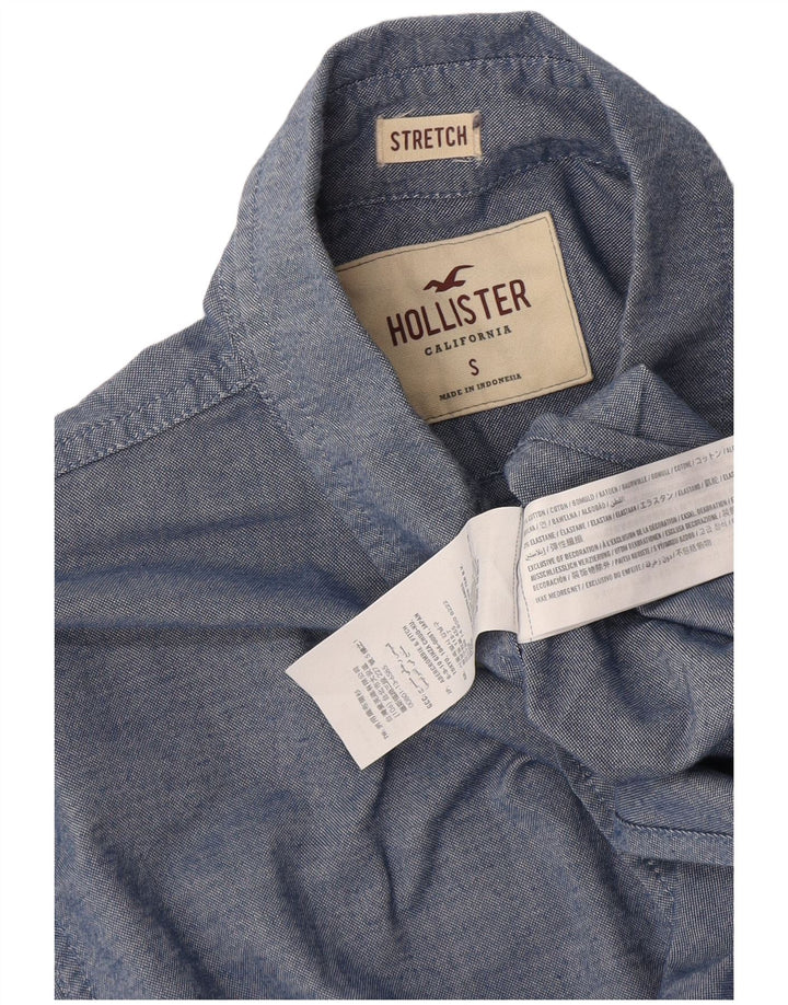 Ανδρικό πουκάμισο Hollister Μικρό μπλε βαμβακερό