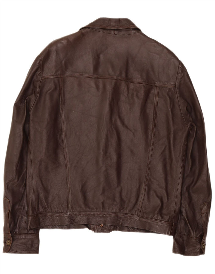Vintage Ανδρικό Δερμάτινο Μπουφάν UK 36 Small Brown