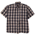 Ανδρικό κοντομάνικο πουκάμισο IZOD XL Navy Blue Check Cotton