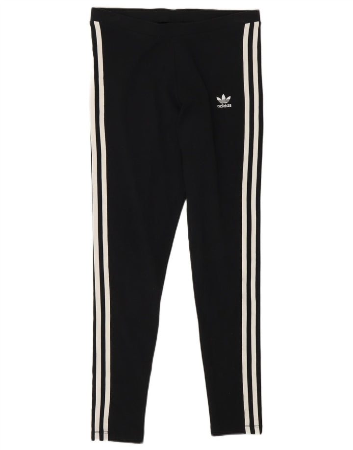Γυναικείο κολάν Adidas UK 10 Small μαύρο βαμβακερό