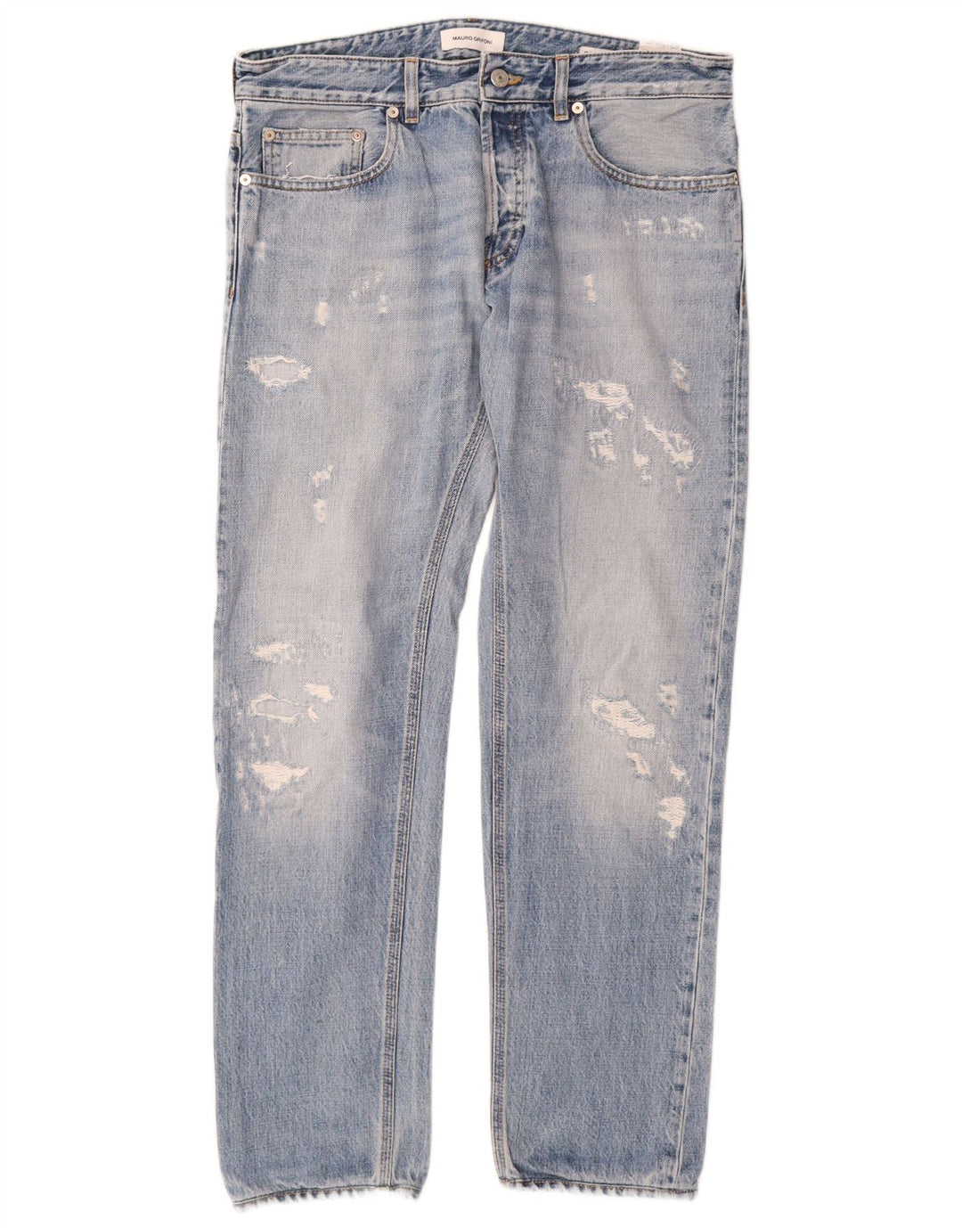 Ανδρικό Mauro Grifoni Distressed Straight Jeans W33 L30 Blue Cotton