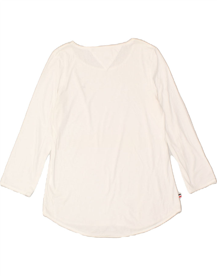 TOMMY HILFIGER Womens Top 3/4 Sleeve UK 6 XS White | Vintage Tommy Hilfiger | Thrift | Second-Hand Tommy Hilfiger | Used Clothing | Messina Hembry 