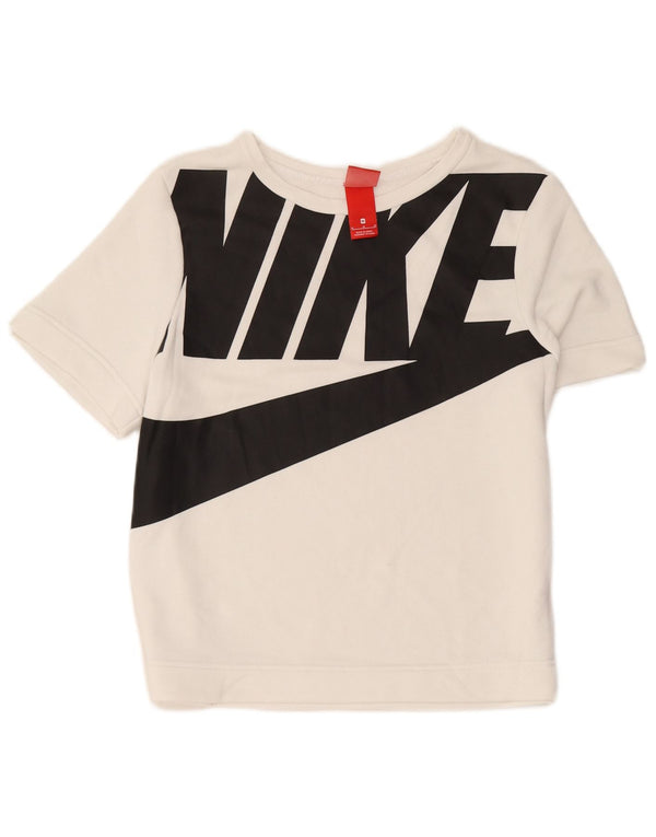 Γυναικείο κοντομάνικο γραφικό φούτερ Nike Jumper UK 14 Medium White