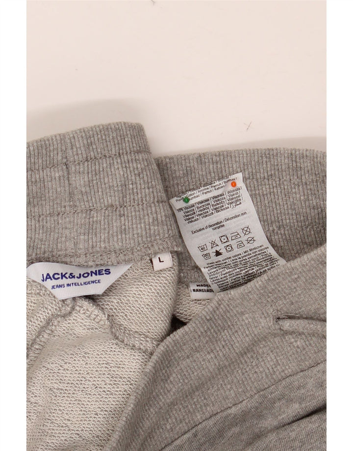 Ανδρικό αθλητικό σορτς JACK & JONES μεγάλο γκρι βαμβακερό