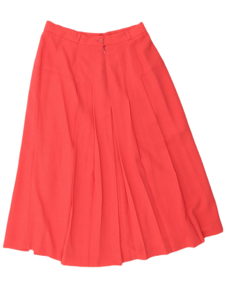 Whimsy γυναικεία ψηλόμεση πλισέ φούστα UK 16 μεγάλη W30 ροζ πολυεστέρας