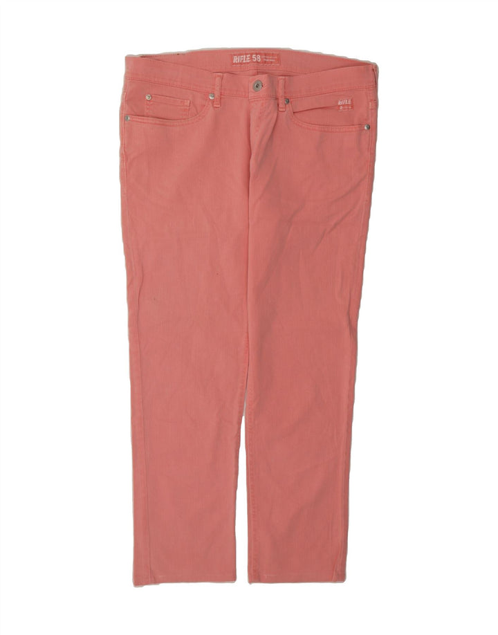 RIFLE Womens Regular Slim Jeans W36 L28 Pink Cotton Vintage Rifle and Second-Hand Rifle from Messina Hembry 